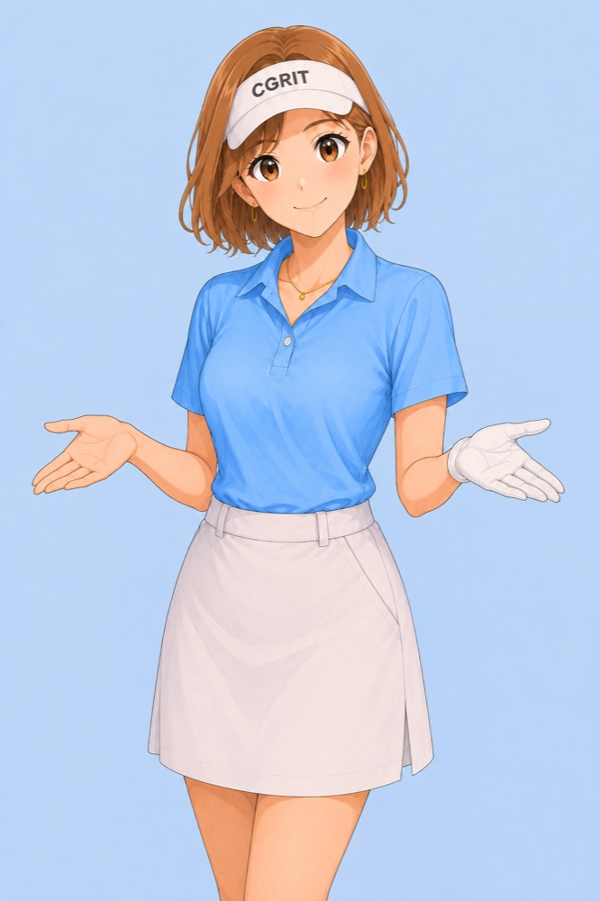 両手を広げて質問を歓迎する案内役の女性