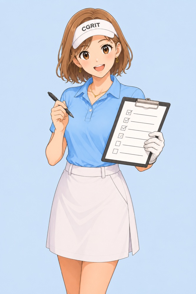 チェックリストを持つ案内役の女性